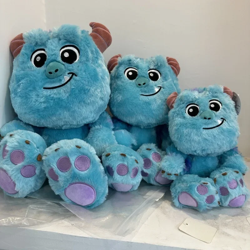 Kawaii Monster Blue Fury Plush Toy Cartoon Cute Crooked Mouth Blue