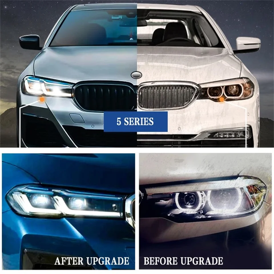 BMW 5シリーズg30 lci用LEDヘッドランプ,アップグレードされたプラグ 