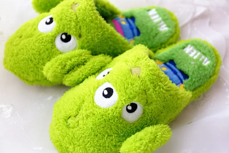 thumbnail image 1 of Disney Cartoon Plush Slippers In Autumn And Winter Creative Alien Stitch Winnie The Pooh Soft Home Slippers 35-38 Yards Cute, 1 of 5