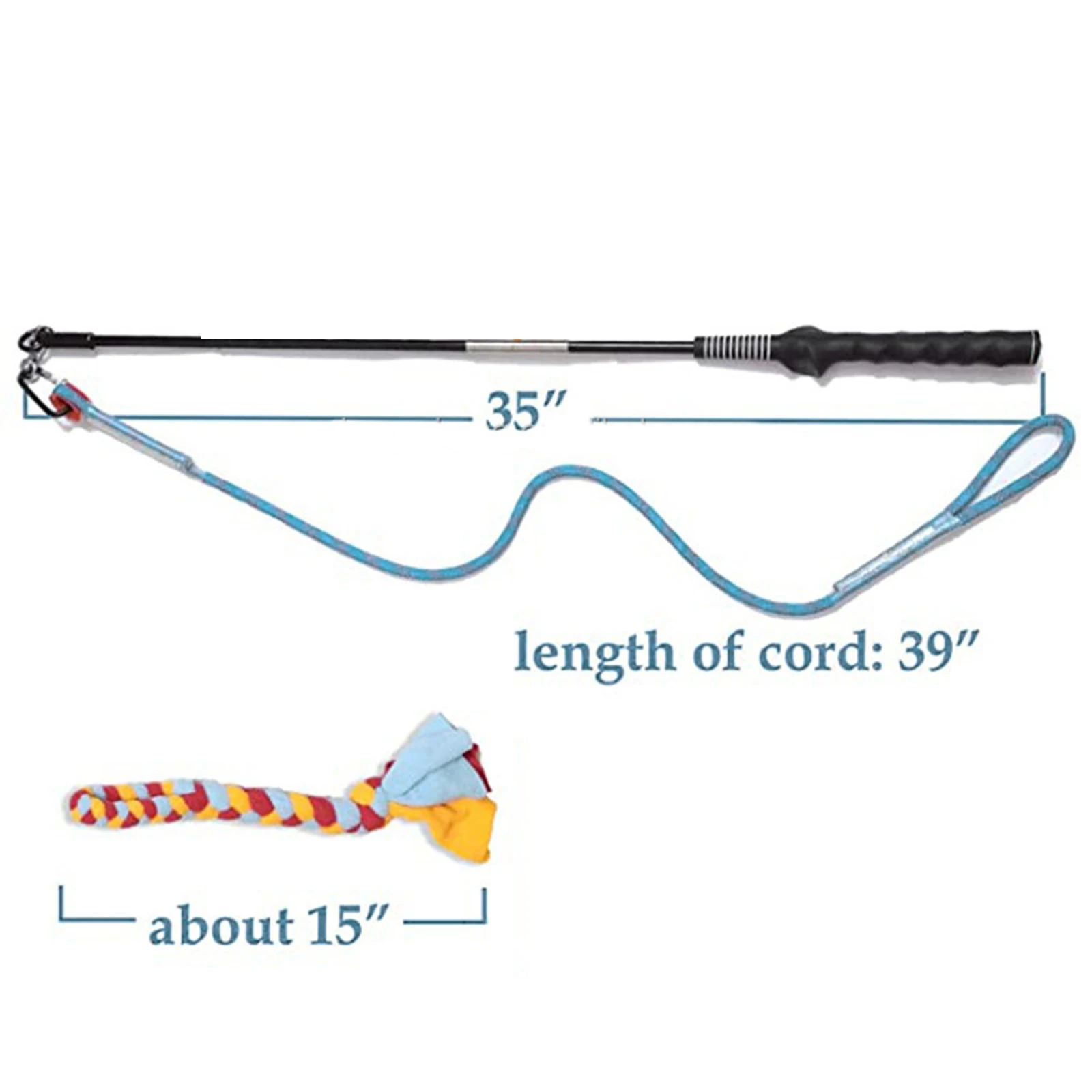 Palo Da Flirt Per Cani Yes4Quality - Con Corda E Giocattoli, Per Allenamento - Foto 14