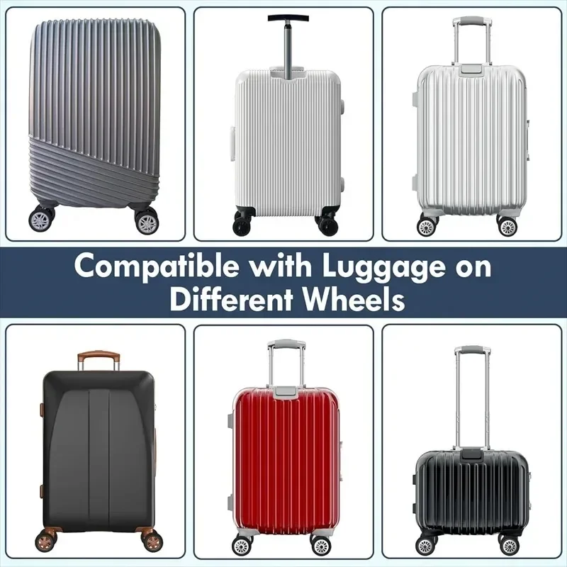 8PCS Silicone Wheel Protector Luggage Compartment Wheel Protect Cover Trolley Case Silent Caster Sleeve Suitcase Accessories