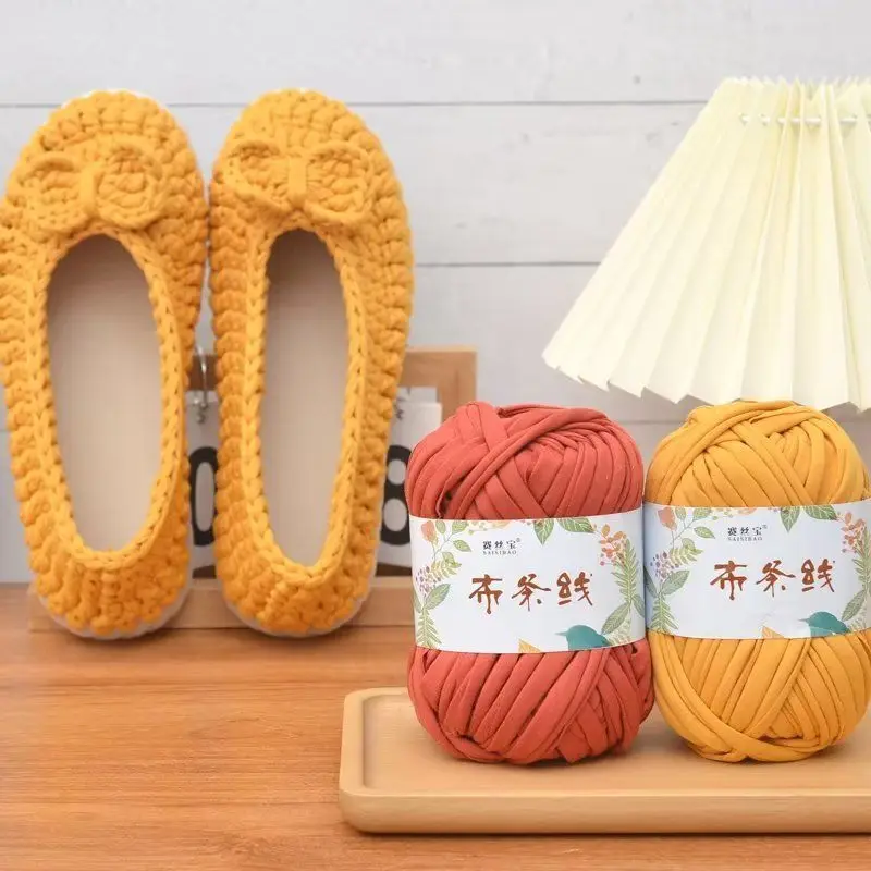 New High Elasticity Fabric Strip Line,Crochet Yarn Soft & DurableT-Shirt Yarn for DIY Crochet Crafts Bags & Home Decor Projects