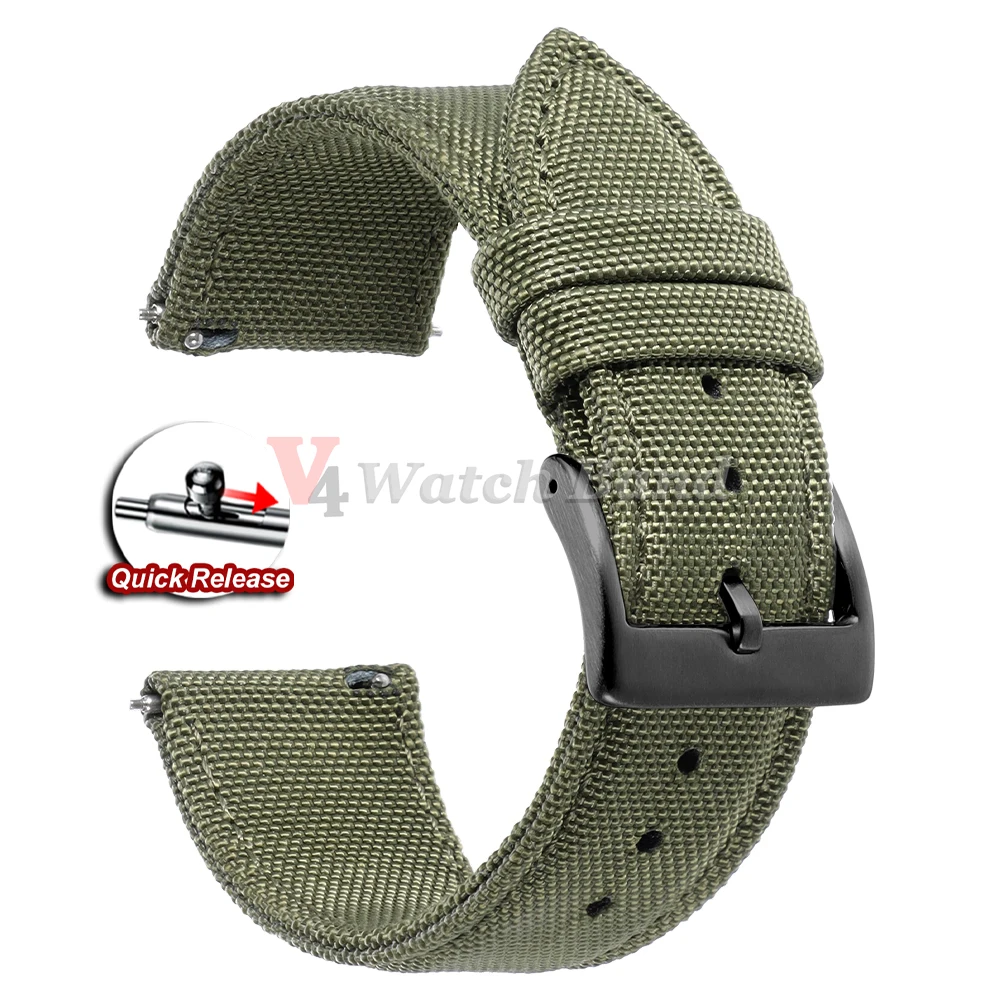 Nylon Quick Release Canvas Watch Strap - Universal Replacement