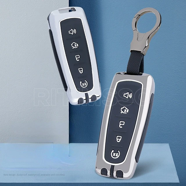 Zink Legierung + silica Gel Auto Schlüssel Abdeckung Fall Schlüssel Ring  für Ford Kuga Rand Escape Focus C Max Explorer taurus 5 Taste Remote Shell  - AliExpress