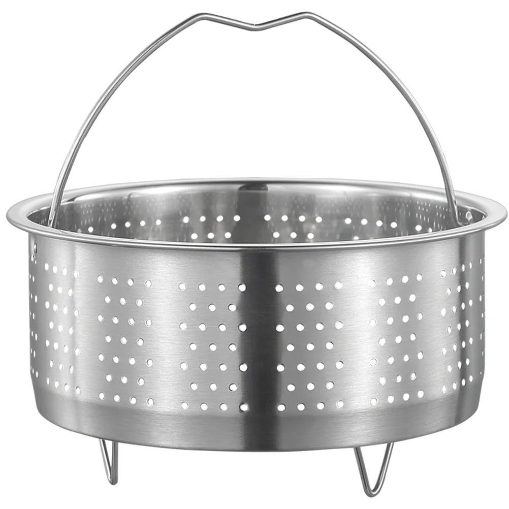 

Stainless Steel Steamer Basket Metal Steamer Insert Steaming Rack Handle Vegetables Fruit Colander Strainer Rice Cooker Steaming