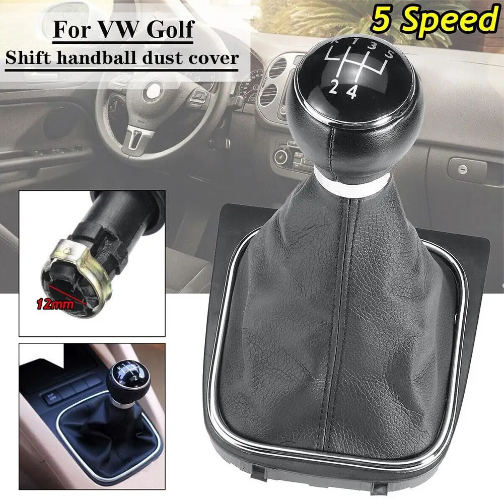 5/6 속도 기어 시프트 노브 레버 스틱 각반 부츠 커버, VW 래빗 골프 5 제타 2005-2010, VW 골프 6 제타 2010-2 V4D6