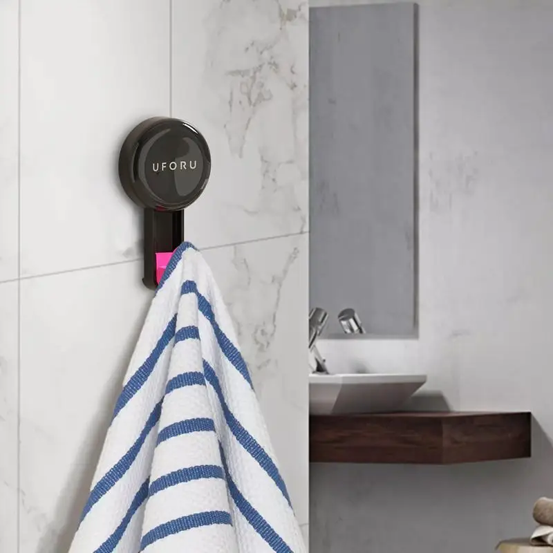 Strong Suction Cup Hooks 2X Loofah Holder Strong Bath Robe Hook Holder Waterproof Heavy Duty For Shower Bathroom Glass Door