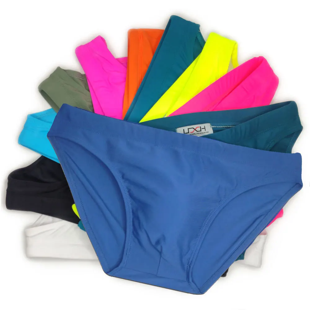Men's Solid Color Swimming Trunks for Beach men swimsuit