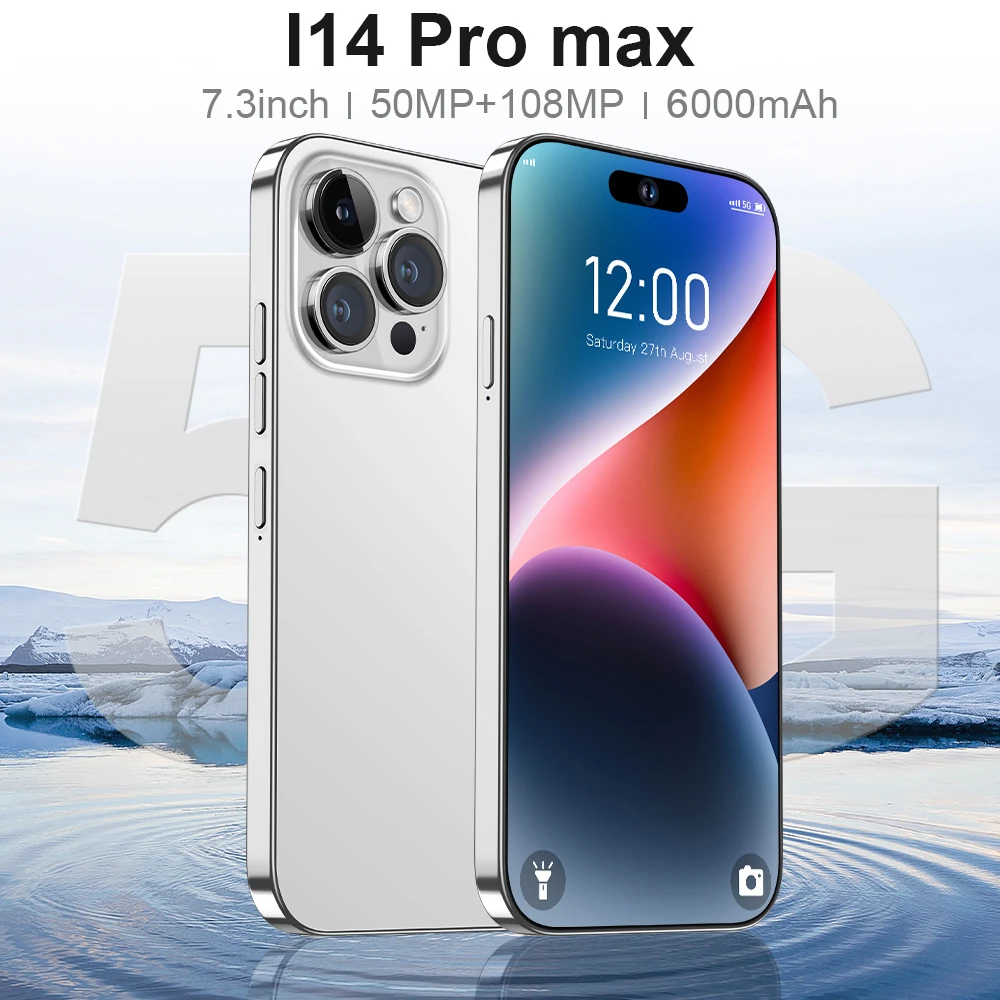 Global Version I14 Pro Max Smartphones 16gb 1tb Full Screen Mobile