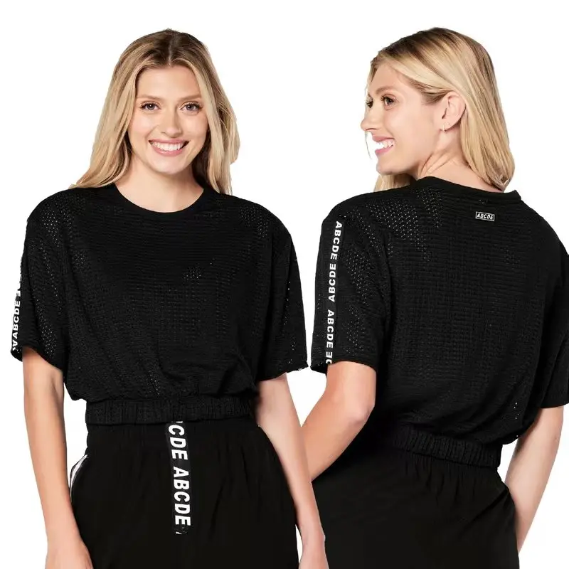 

ABCDE fitness leisure sports dance cotton short sleeve loose T-shirt