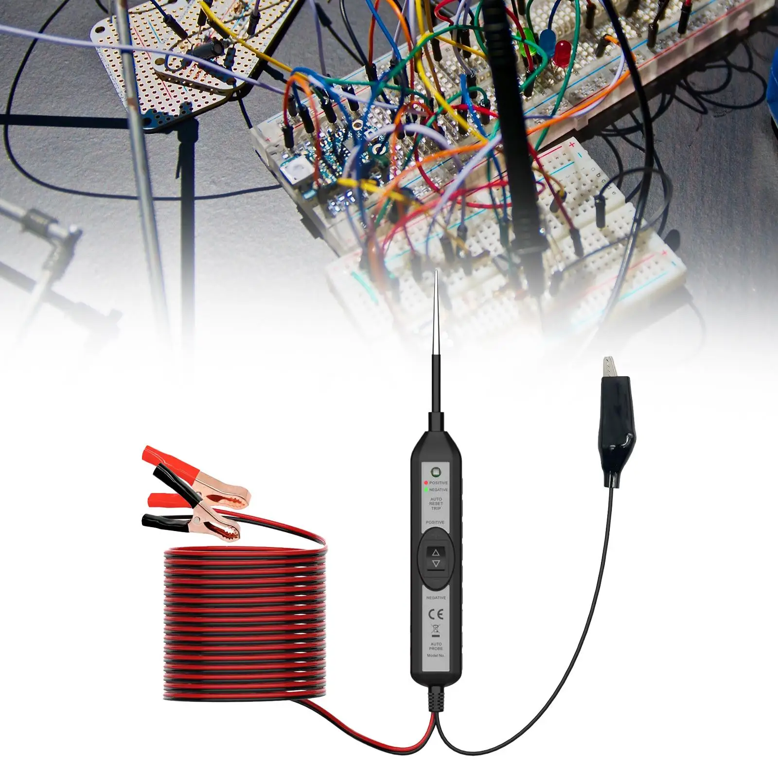 

Power Circuit Probe Kit Cable Length 5M(16ft) with LED Light Vehicle Diagnostic Tool Automotive Electrical Circuit Tester Probe