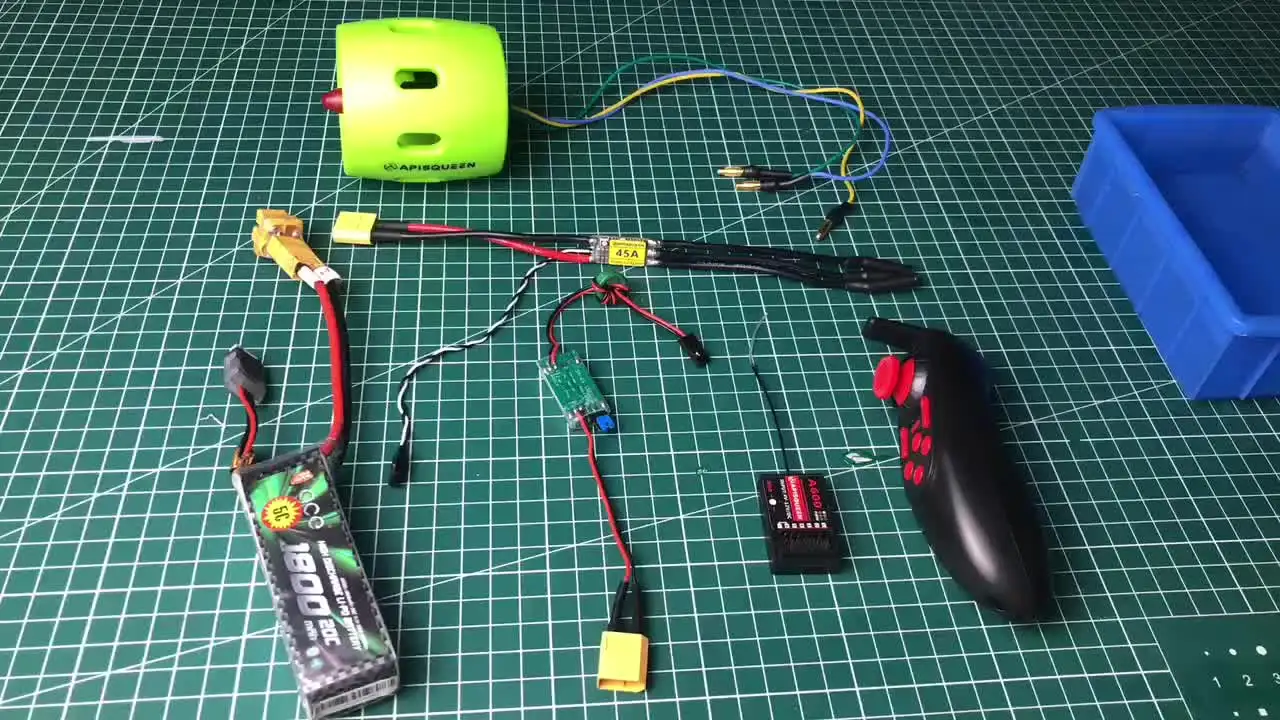 Propulsor Submarino U2 Sin Escobillas – 12-16V, 3.4 Kg De Empuje, Con ESC Bidireccional 45A Y Mando A Distancia Para Barcos De Pesca