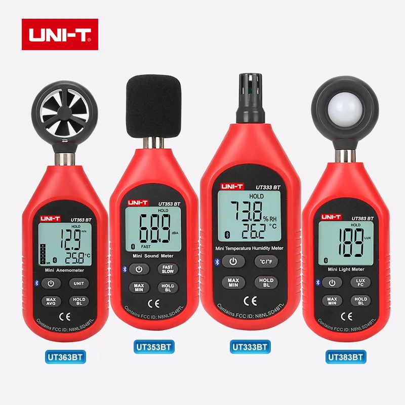 UNI-T UT383BT UT353BT UT363BT Bluetooth Version Sound/Noise Meter Digital Humidity Meter Thermometer Anemometer Light Sound Level Meter Digital Noise Meter