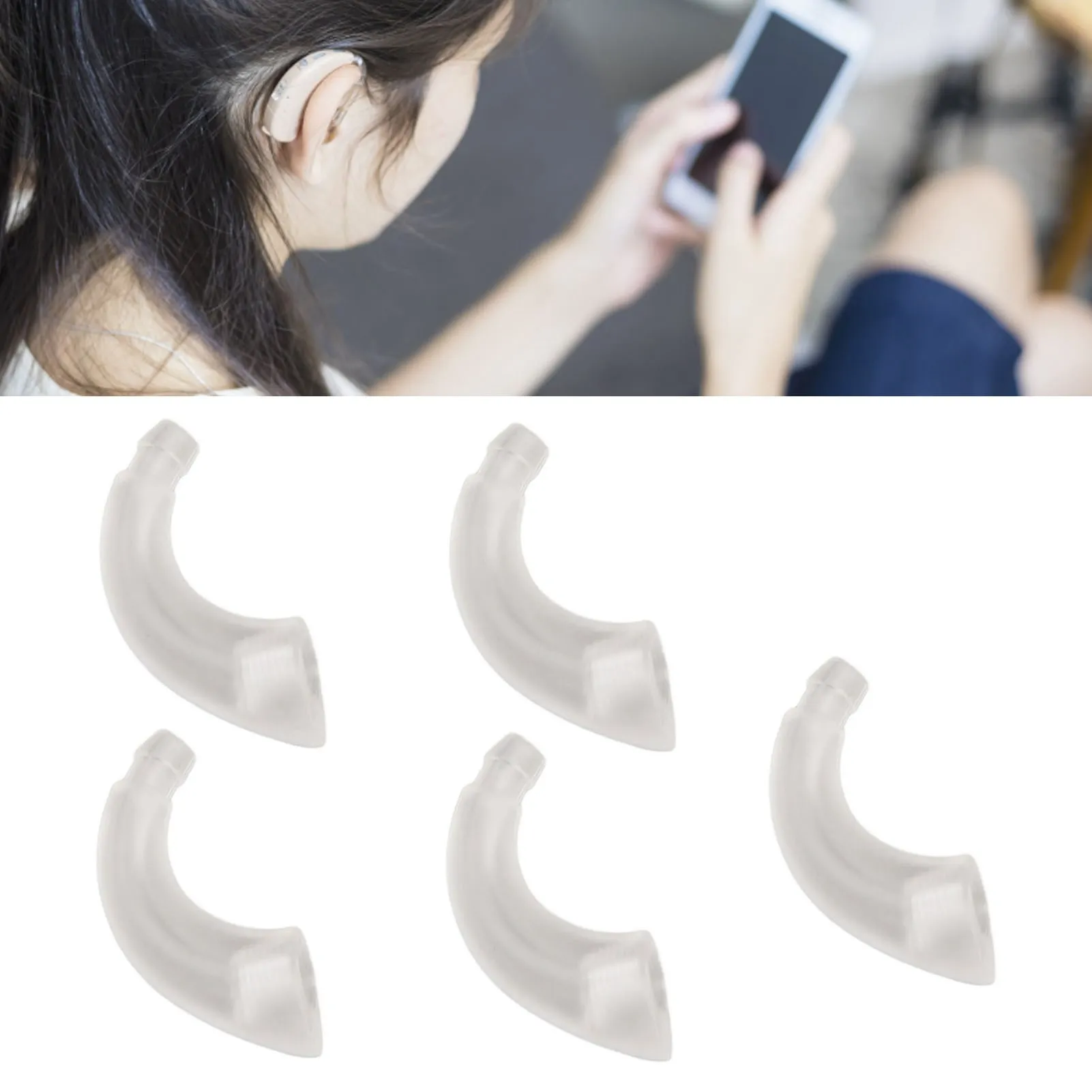 5Pcs Sound Amplifer Ear Hook Perfect Fitting Comfortable Sound Aid Sound Replacement Hooks Sound Aid Replacement Hook 4