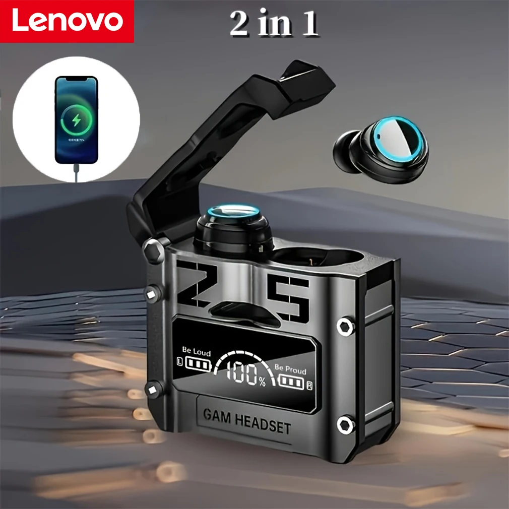 

Lenovo Wireless Bluetooth Earphones TWS Gaming 5.3 Headsets Low Latency Touch Digital Display Control Earbuds Airdots pro pods