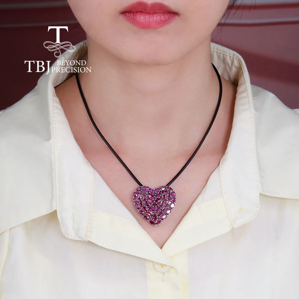 Sterling Silver Black Enamel and Rose Cut Garnet Heart Necklace - Hear –  Mark Poulin Jewelry