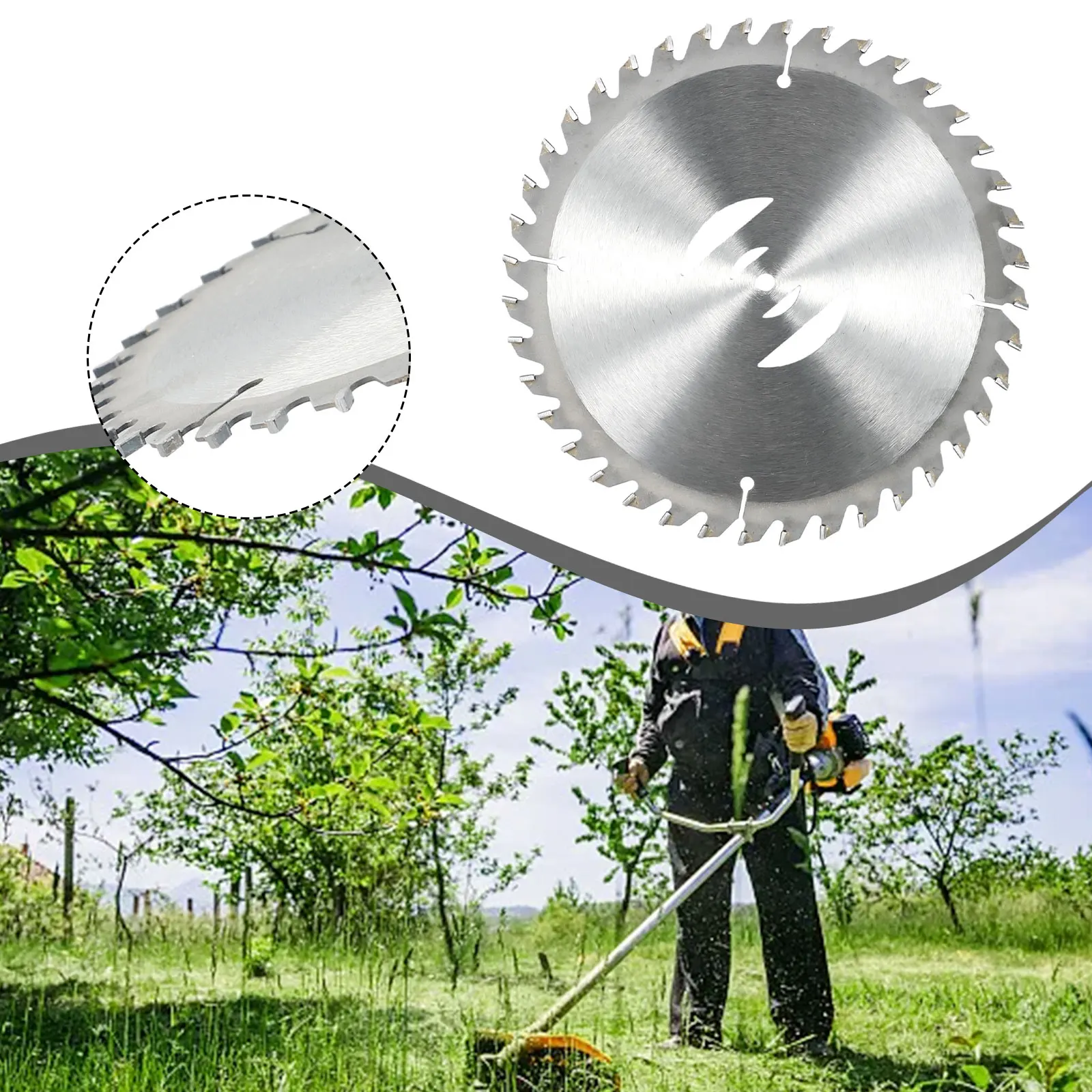 Forestry Wasteland Reclamation Saw Blade Grass Trimmer Blade 40T 40Teeth Corrosion-resistant Steel Wear-resistant