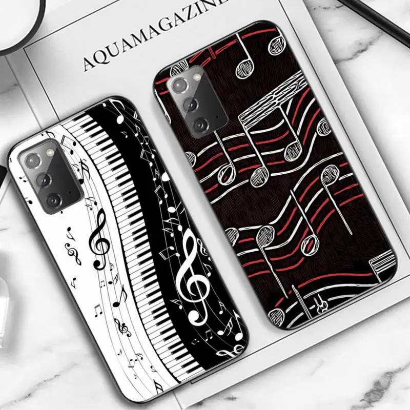 Custodia Per Telefono Con Note Musicali Per Samsung Note 5 7 8 9 10 20 Pro Plus Lite Ultra A21 12 72