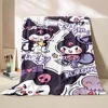 Kuromi Sanrio Pattern Flannel Blanket Baby Four Season Blanket Throw for Sofa,beds,living Rooms,travel Picnic Blanket Gifts 3