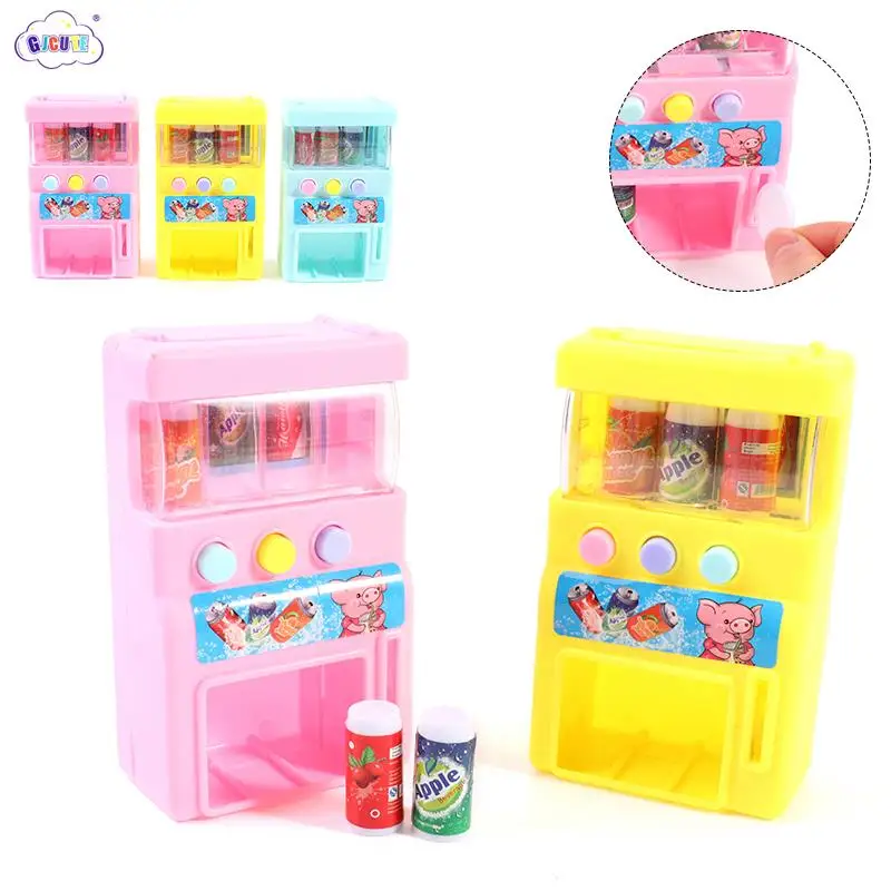 

1: 12 Scale Dollhouse Mini Simulated Beverage Candy Drink Vending Machine Kids Puzzle Pretend Play Toy Random Color