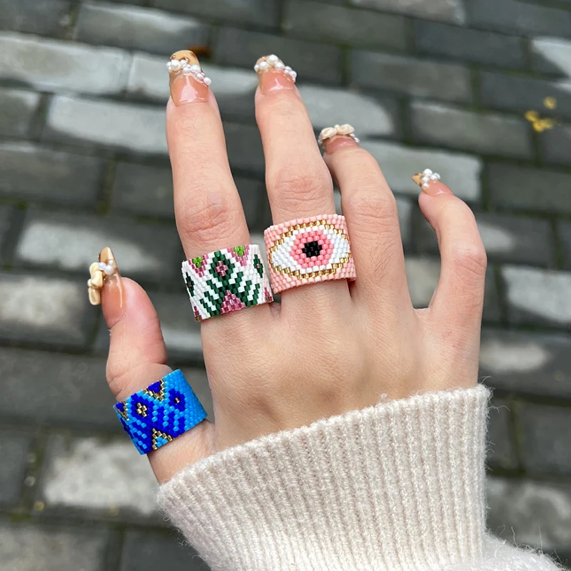 Fairywoo Miyuki Bead Ring Handmade Jewelry Rings For Women Design Ring Free  Shipping New Rings Wholesale - AliExpress