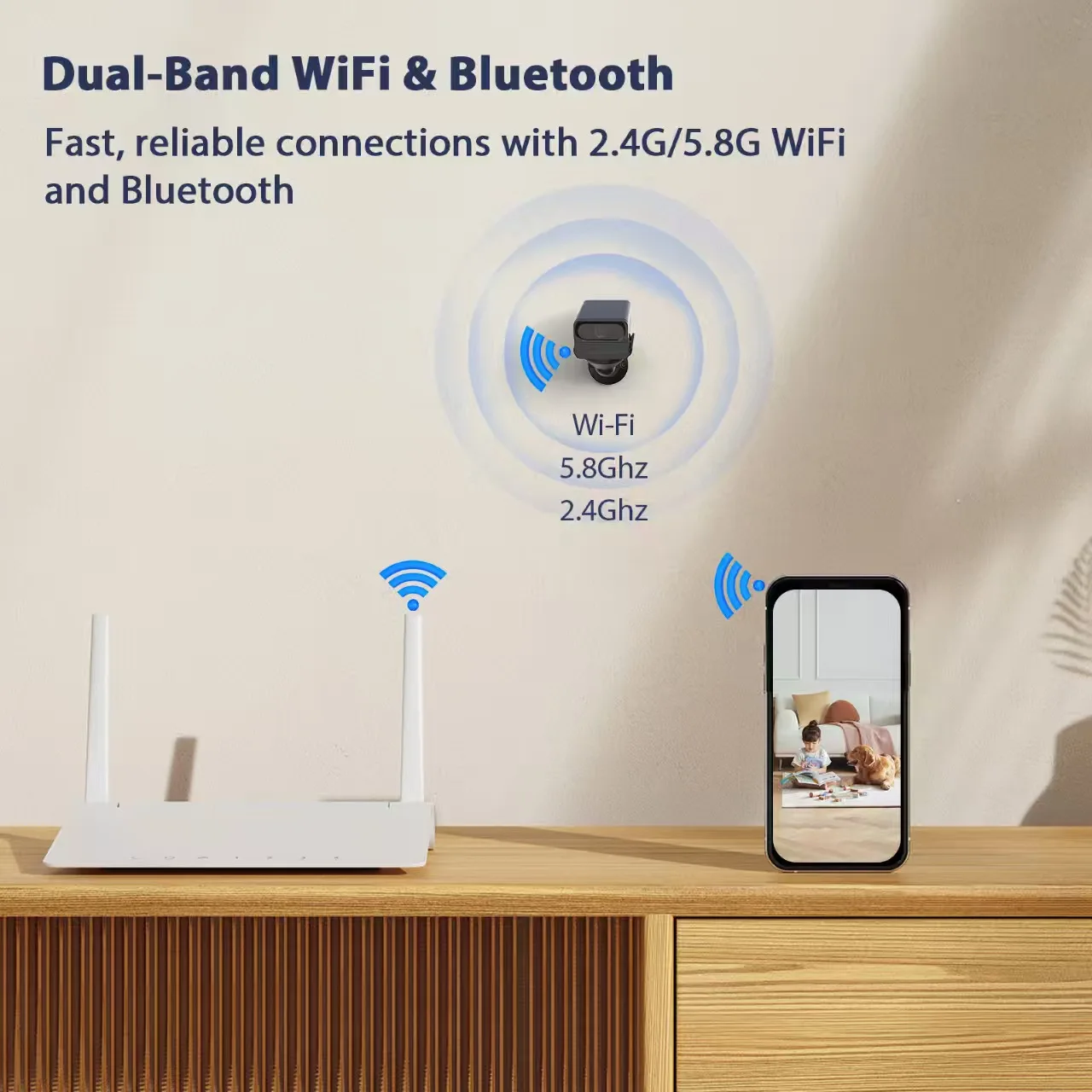 Tuya 2K Wifi Surveillance Camera 2.4G&5G Security Camera Built-in Battery PIR Motion Detection Night Vision Two Way Audio IP Cam 2