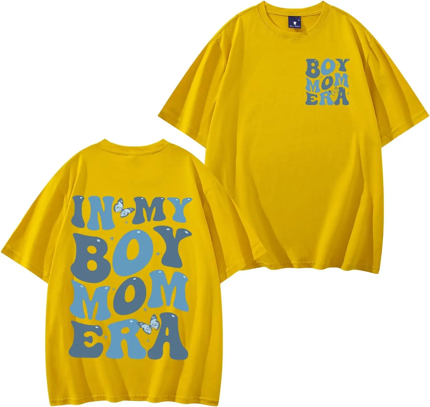 

in My Boy Mom Era Shirt Women Mama Letter Print Funny Mother's Day T-Shirt Gift Casual Short Sleeve Tee