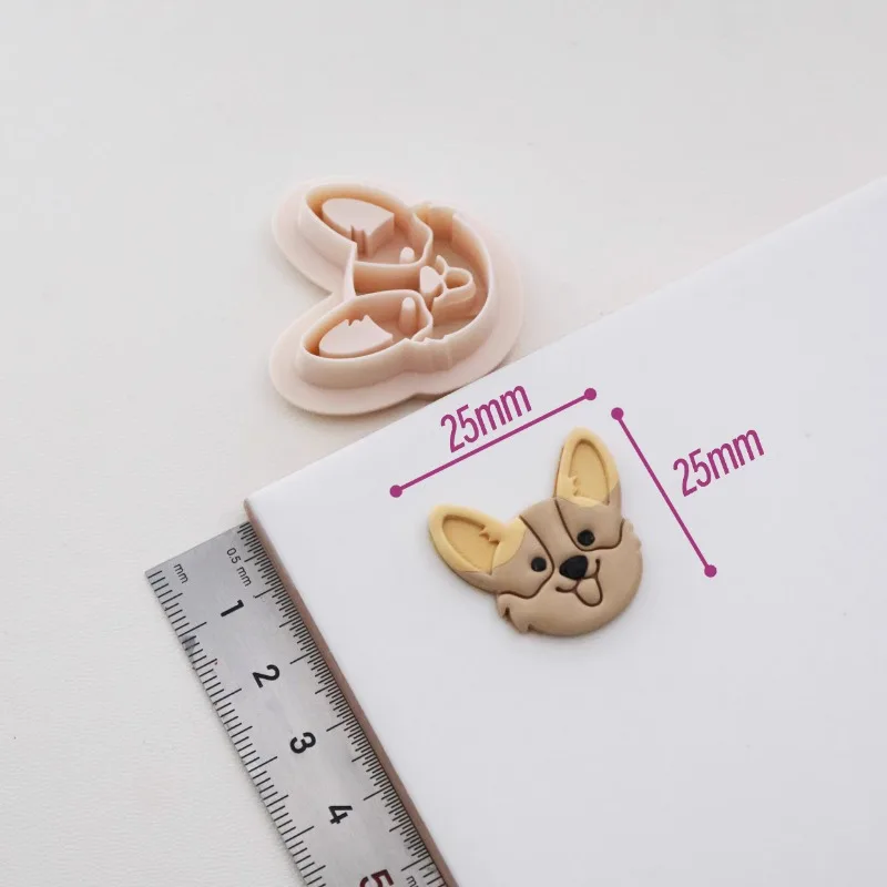 Cute Animal Dog Polymer Clay Cutters Cartoon Paw Dog Food Bone Poop Shaped Cutting Mold for Earring Jewelry Pendant Making Tools