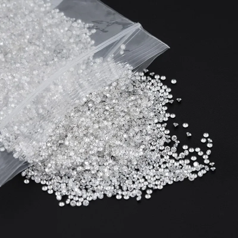 AIOSC 1.0ct Loose Moissanite D Color VVS1 Gemstone Lab Grown 0.8mm to 2.9mm Small Diamonds Gem For Jewelry Material Wholesale