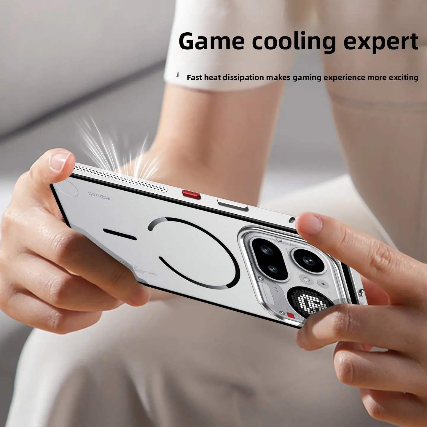 Sleek Magnetic Protective Case with Metal Back Plate and Acrylic Cover