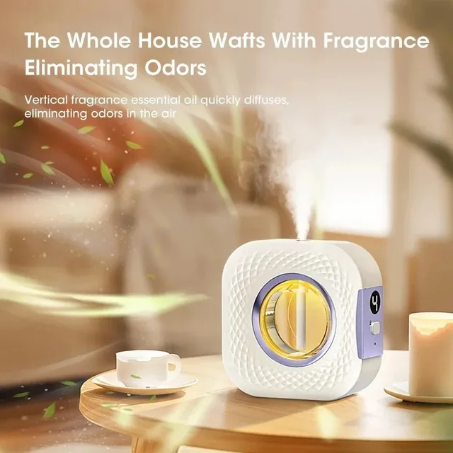 Mini Aromatherapy Machine Air Purifying Diffuser Fragrance Humidifier Machine Small Wall-mounted Air Purifier HiltonLavender Oil 5