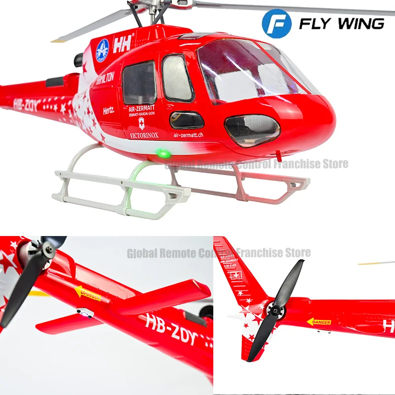 플라이윙 AS350 RC 헬리콥터 (ACE 플라이트 컨트롤러 탑재, 자가 안정화 기능 포함) 셀프 스테빌라이제이션 스퀴어 470 플라이 윙 AS350 RC 비행기 6CH GPS 비행기
