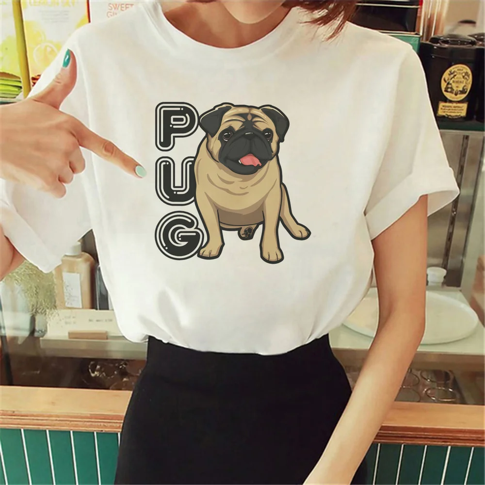 

Pug t-shirts women graphic harajuku streetwear t-shirts girl manga clothes