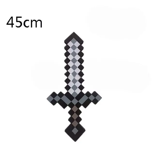 45cm New Game Foam Sword Shovel Knife Weapons Brinquedos Action Figure Game Model Diamond EVA Toys 4