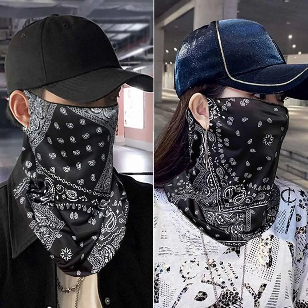 

Fashion Punk Sunscreen Mask For Men Women Summer Face Neck UV Protection Ear Scarf Hip Hop Outdoor Sports Cycling Bandana S Y1L1