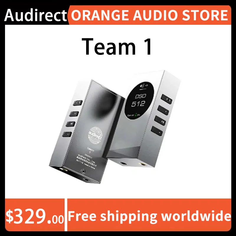 

Audirect Team 1 Team1 USD DAC AMP портативный декодирующий усилитель для наушников интегрированное устройство DSD512 PCM768