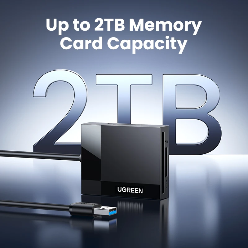 Ugreen Leitor de Cartão 4-em1 Usb3.0 Usb-c sd Micro sd tf cf ms Compacto Adaptador de Cartão Flash para Computador Portátil Multi Otg Leitor de Cartão Inteligente - Imagem 5