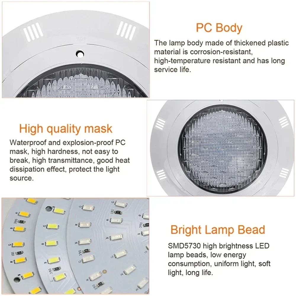 45W 35W RGB LED 수영장 조명 12W IP68 방수 야외 AC/DC12V 18W 25W 수중 조명 연못 LED 수영장 조명 스포트라이트