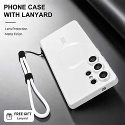 Magnetic Metal Thin Soft TPU Protective Phone Case - Galaxy A18 (White)