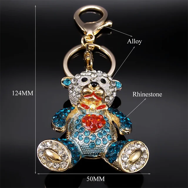 Shop for and Buy Crystal Teddy Bear Key Chain at . Large  selection and bulk discounts available.