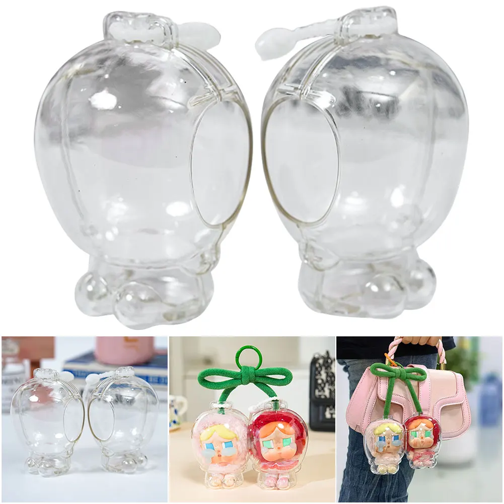 Transparent Protective Cover Doll Dust Storage Case Cute Doll Protective Cover Plush Face Protective Case for Plush Dolls