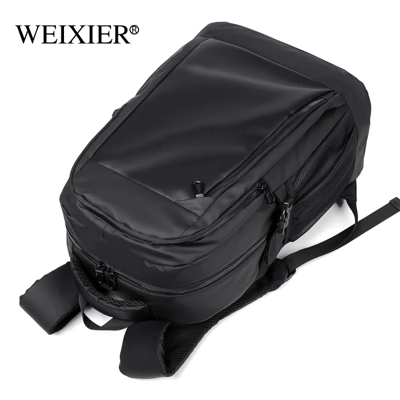WEIXIER Men's backpack Leisure business travel computer  Middle school student backpack Fashion trend College student backpack