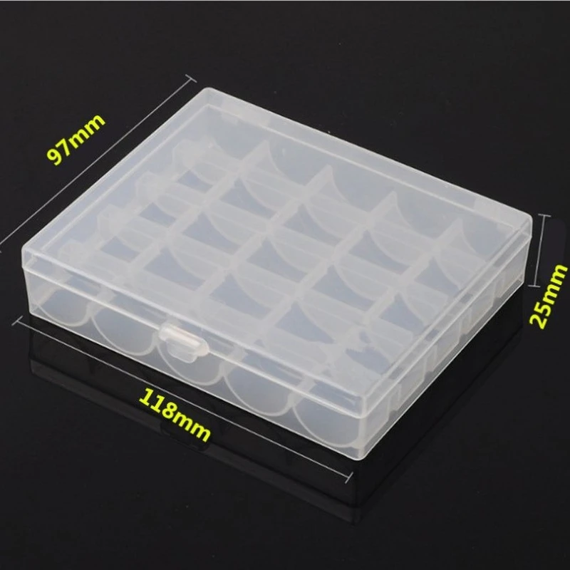 Spool Clear Plastic Case Box 25/36 Grid Sewing Machine Bobbins Storage Case Empty Bobbin Box
