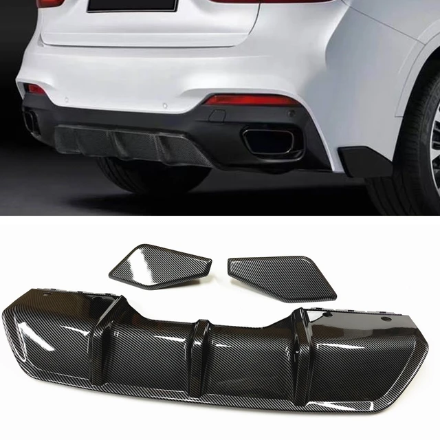 Car Rear Bumper Diffuser Lip & Side Molding Splitter Cover Trim