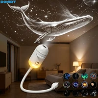 Lampe de projection USB 2-en-1 avec réglage de la mise au point, lumière d'ambiance pour voiture, lampe d'intérieur, lumière de nuit romantique étoilée, galaxie Saturne 1