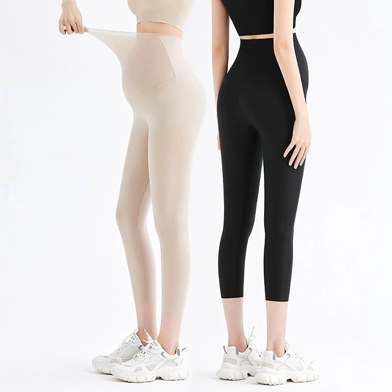 Maternity Wear Maternity Pants Thin Summer Out Er Wear Leggings Cropped Pants Summer Pregnant Women Leggings Pregnancy Clothes