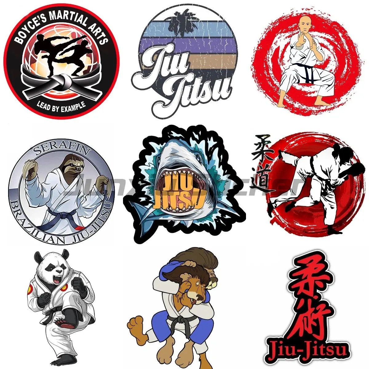 Brazilian Jiu Jitsu BJJ  Waterproof Car Stickers Laptop Refrigerator Decal Bumper Personality Graphics Decal Car Accessories