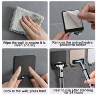 1PC Punch Free Shaving Razor Holder Men Shaving Shaver Storage Hook Wall Shelf Bathroom Razor Rack Wall Kitchen Accessories 4