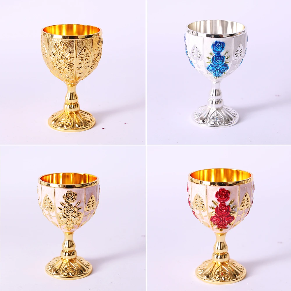 

30ML Wine Cup Alloy Retro Creative Small Beverage Wine Cup European Style For Home Bar Home Decorations