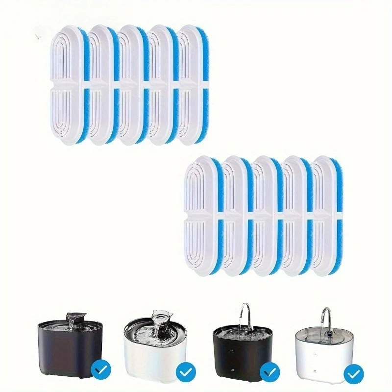 KEMORELA 6/10/16 Stück Haustier-Wasserspenderfilter, Katzenwasserbrunnenfilter, Trinkbrunnenfilter, Kreislauffilterung, leicht zu reinigen – Detail 7